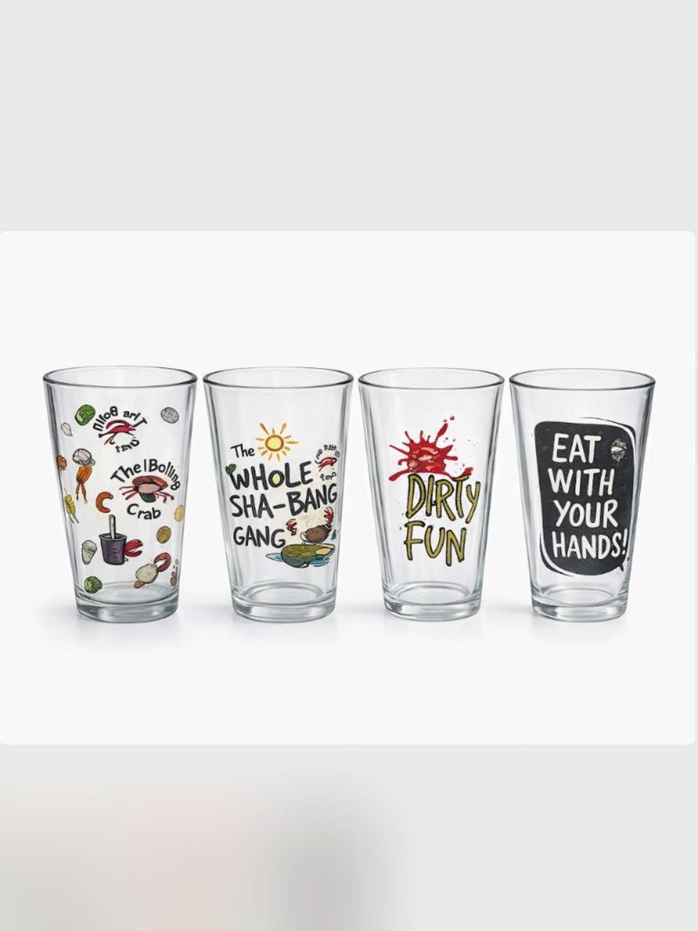 The Boiling Crab Pint Glass Set (4) – Limited Collab